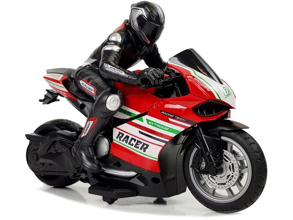Sports Motorcycle 2.4G Remote Controlled Racer Range 35m Red