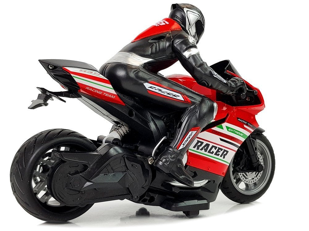 Sports Motorcycle 2.4G Remote Controlled Racer Range 35m Red