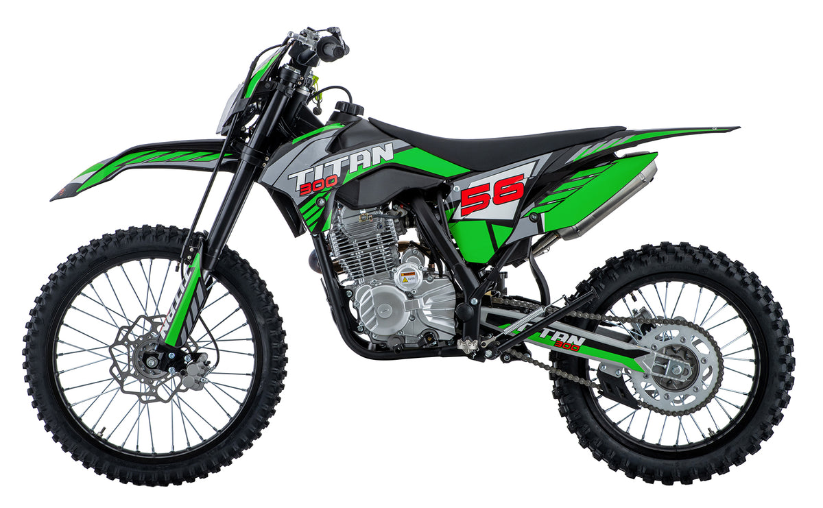 Cross motor na benzin TITAN 300cc - zeleni