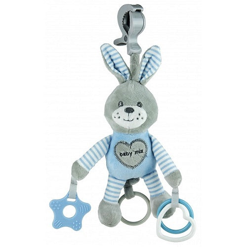 Plišani zeko s vibracijom grey&blue