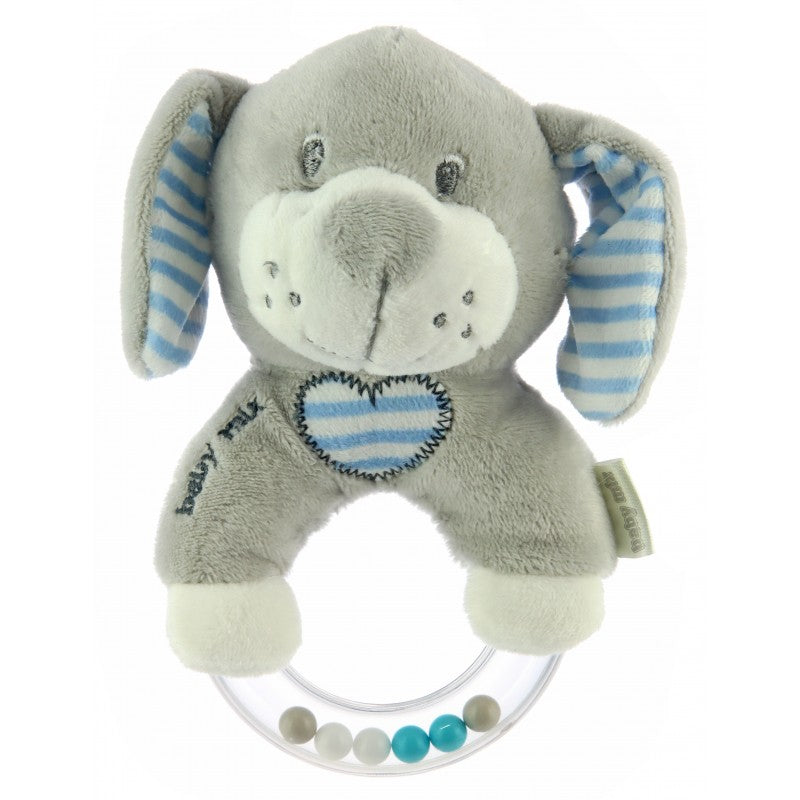 Plišana zvečka pas grey&blue