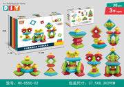 Set of Coloured Shape Stacking Blocks 30el.