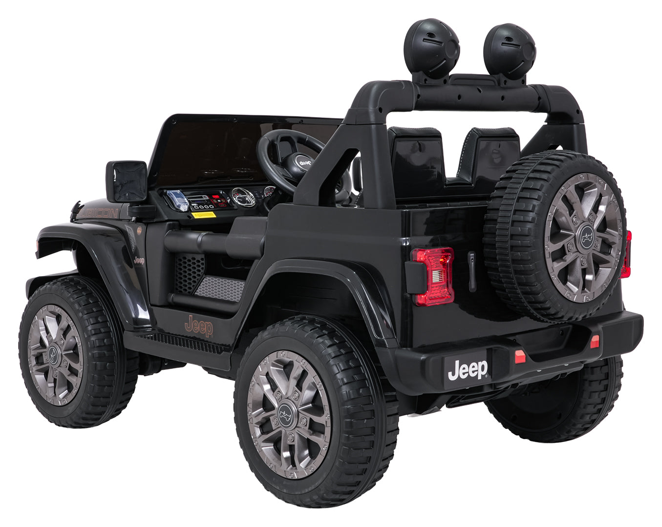 Licencirani auto na akumulator Jeep Wrangler Rubicon LIFT - crni
