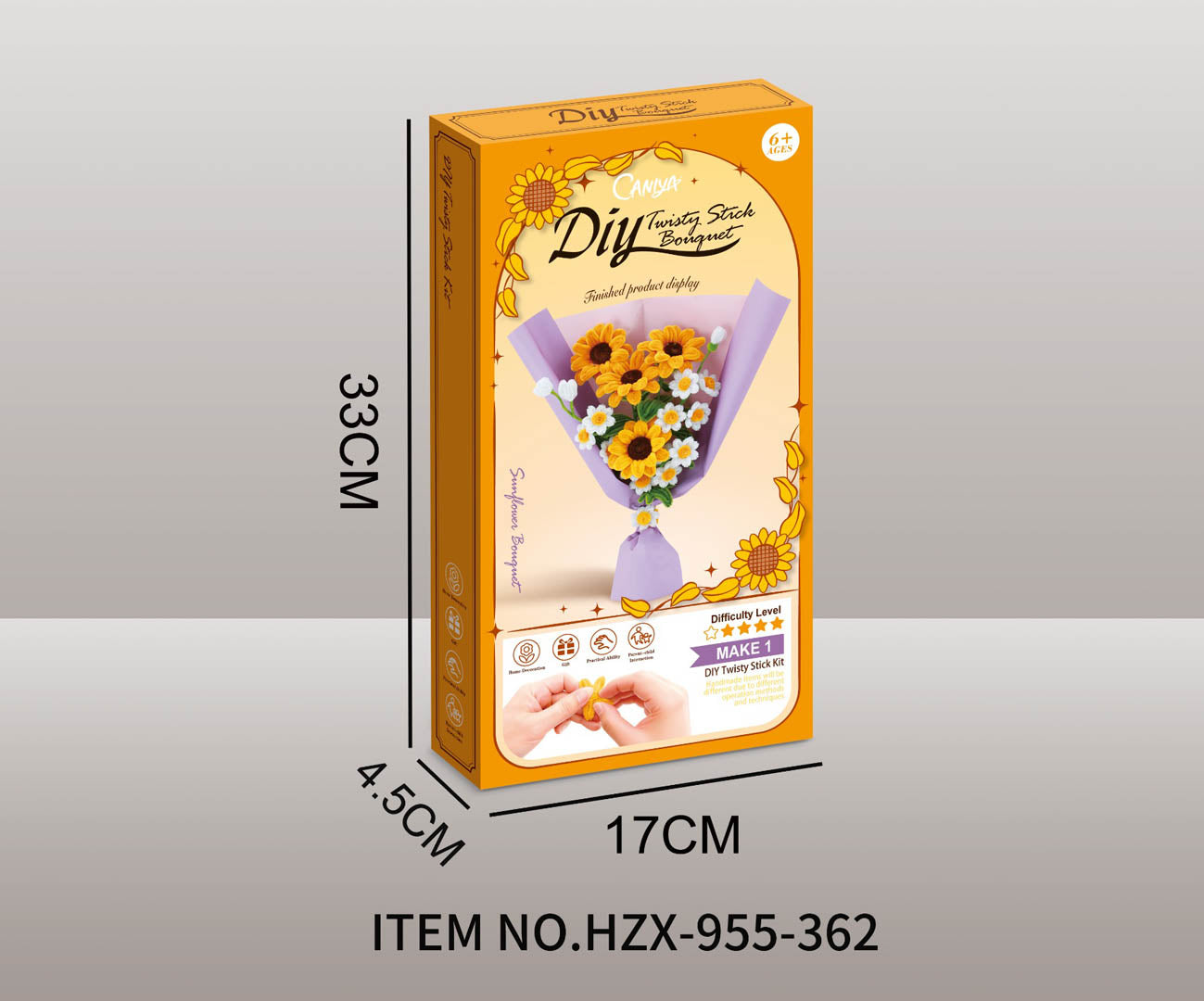 DIY Soft Flower Set Bouquet Yellow Sunflowers