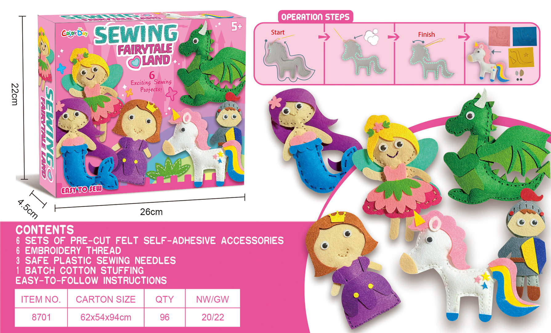 Creative Figure Embroidering Set Princess Edition