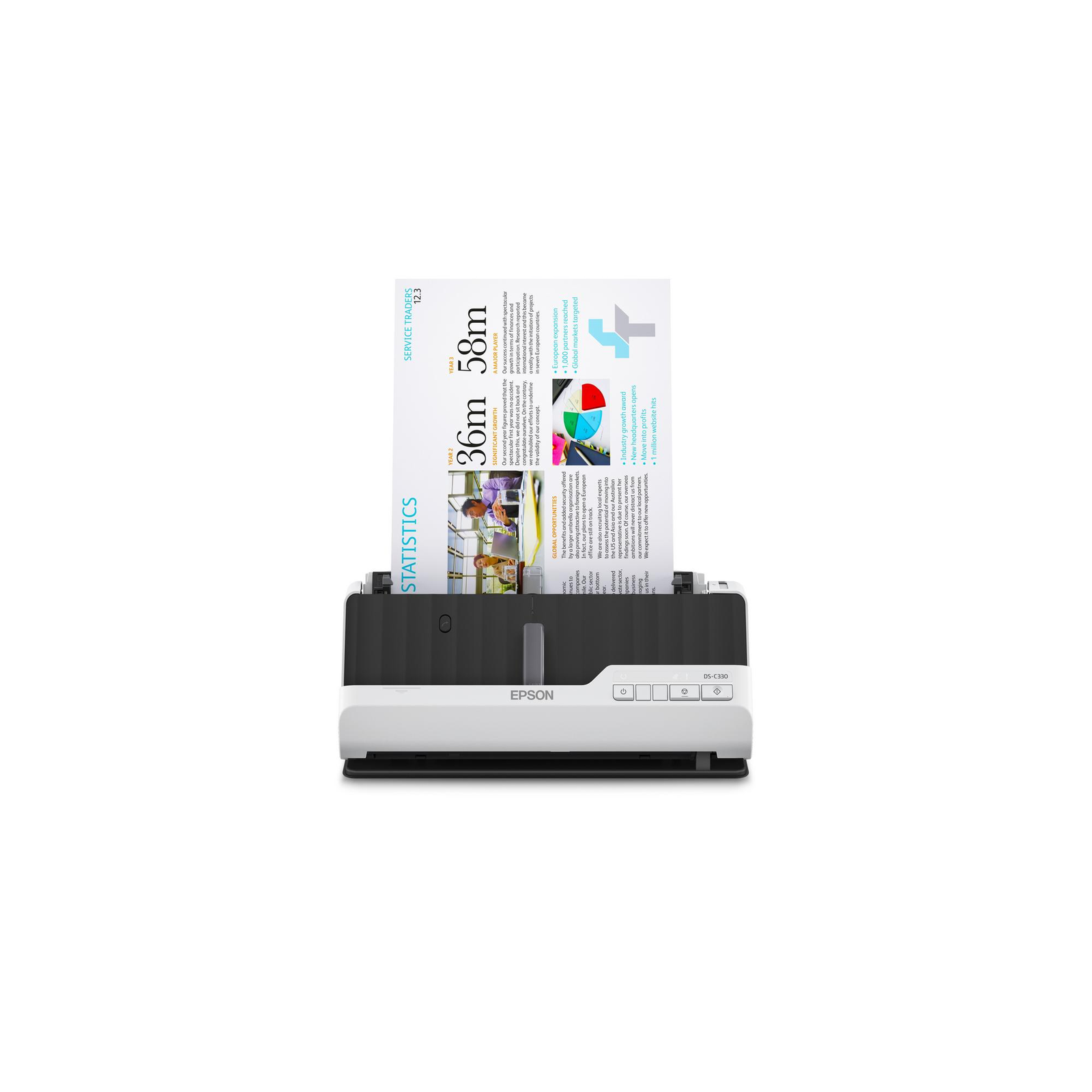 Epson DS-C330 ADF + skener s unosom papira 600 x 600 DPI A4 Crno, Bijelo