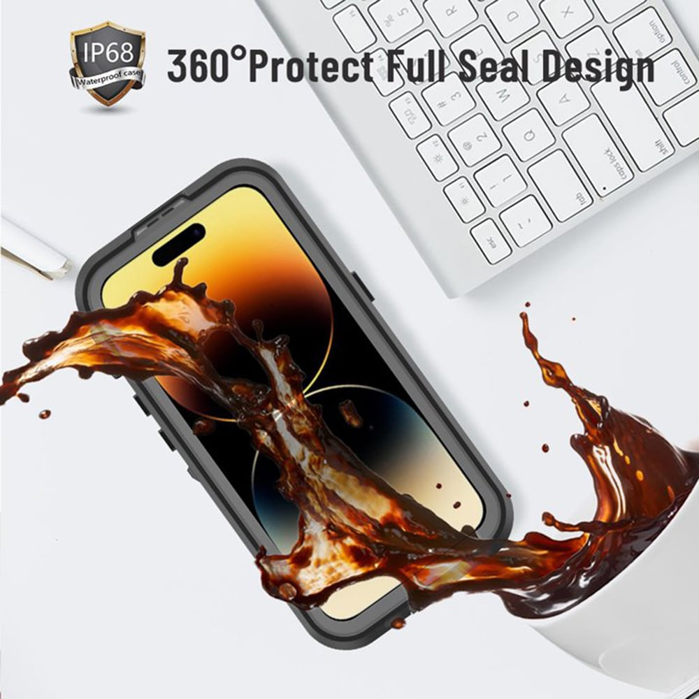 ShellBox – Vodootporna IP68 360° MagSafe maska za iPhone 14 Pro – Crna