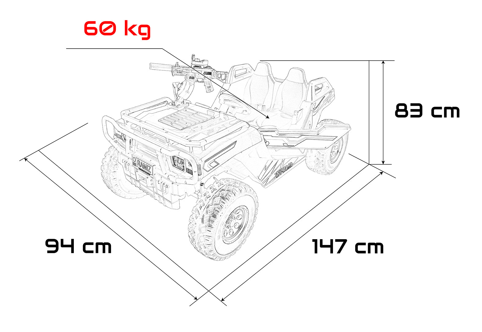 Buggy PROSPECTOR 4x4 STRONG White