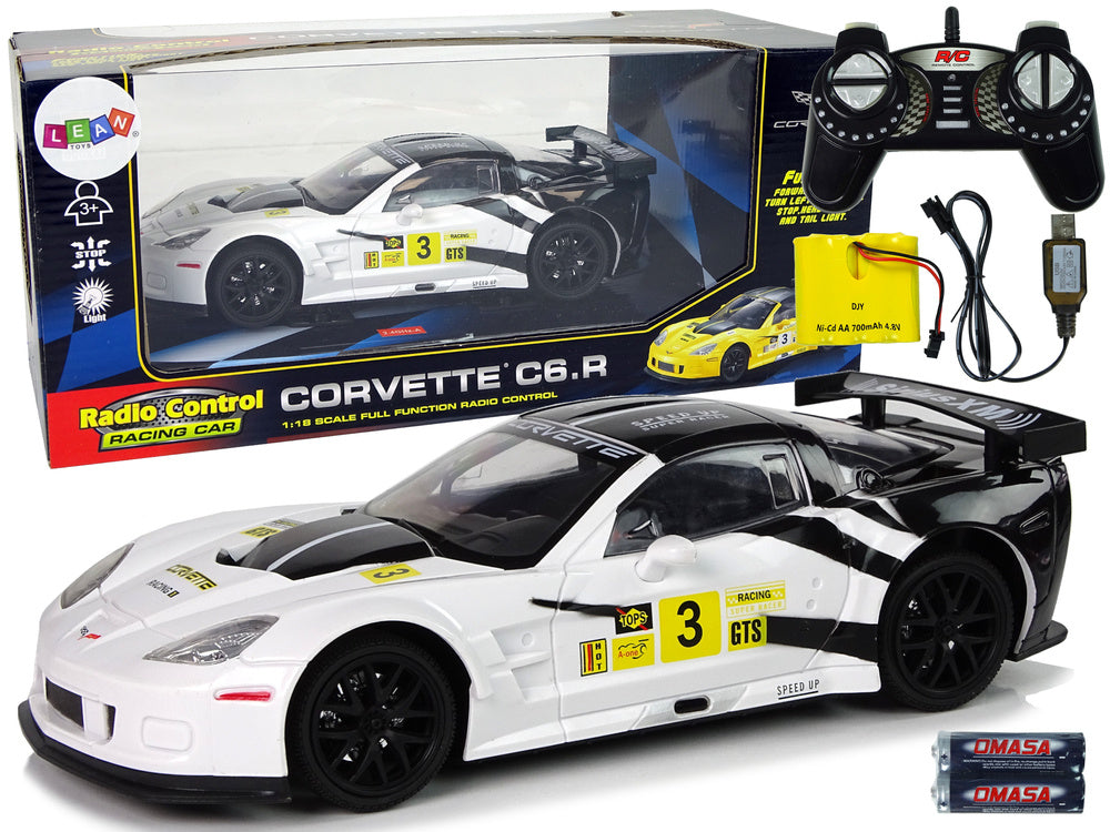 Licencirani auto na daljinsko upravljanje u omjeru 1:18 Corvette C6.R  - bijeli
