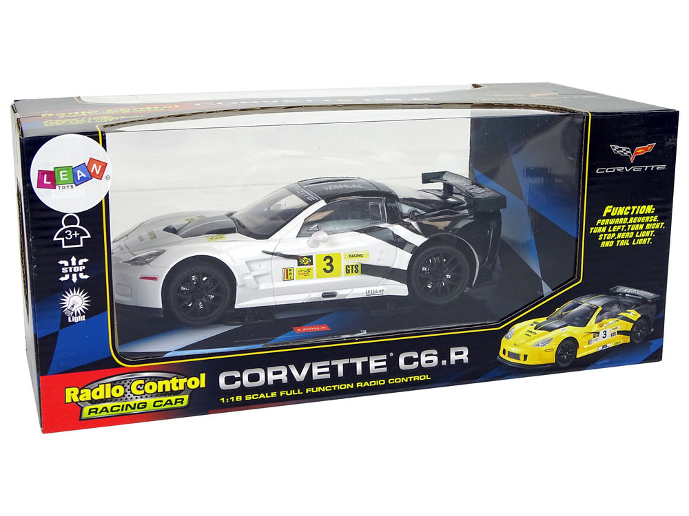 Licencirani auto na daljinsko upravljanje u omjeru 1:18 Corvette C6.R  - bijeli