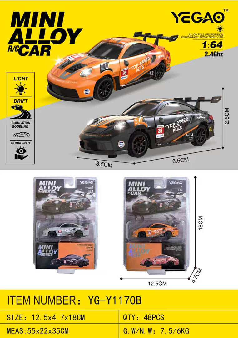 1:64 R/C TOP SPEED Drift Car Black