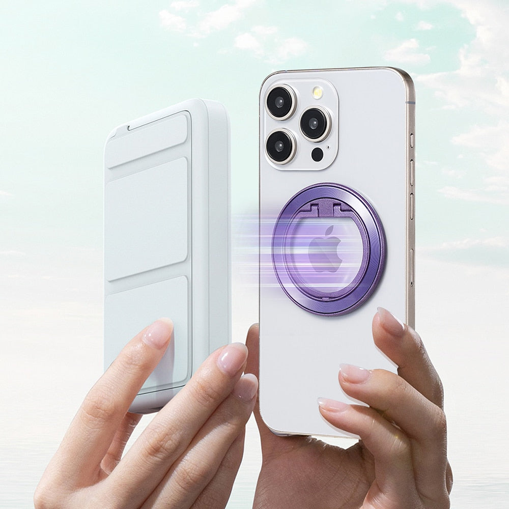 Techsuit – MagSafe telefonski prsten (MPR2) – Okrugli oblik- aluminijska legura – bordo
