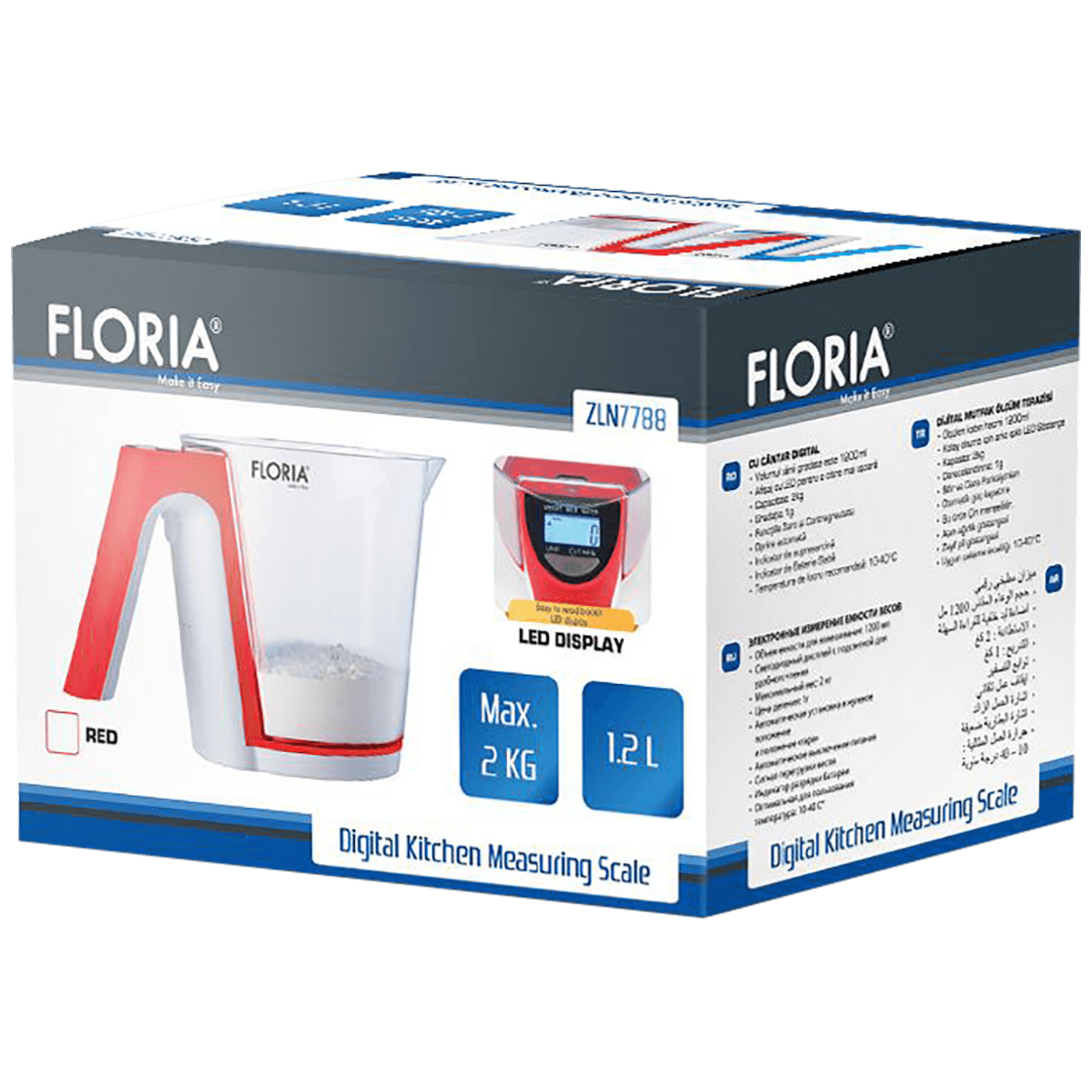 Floria Vaga kuhinjska sa posudom, do 2 kg., crvena - ZLN7788/RD