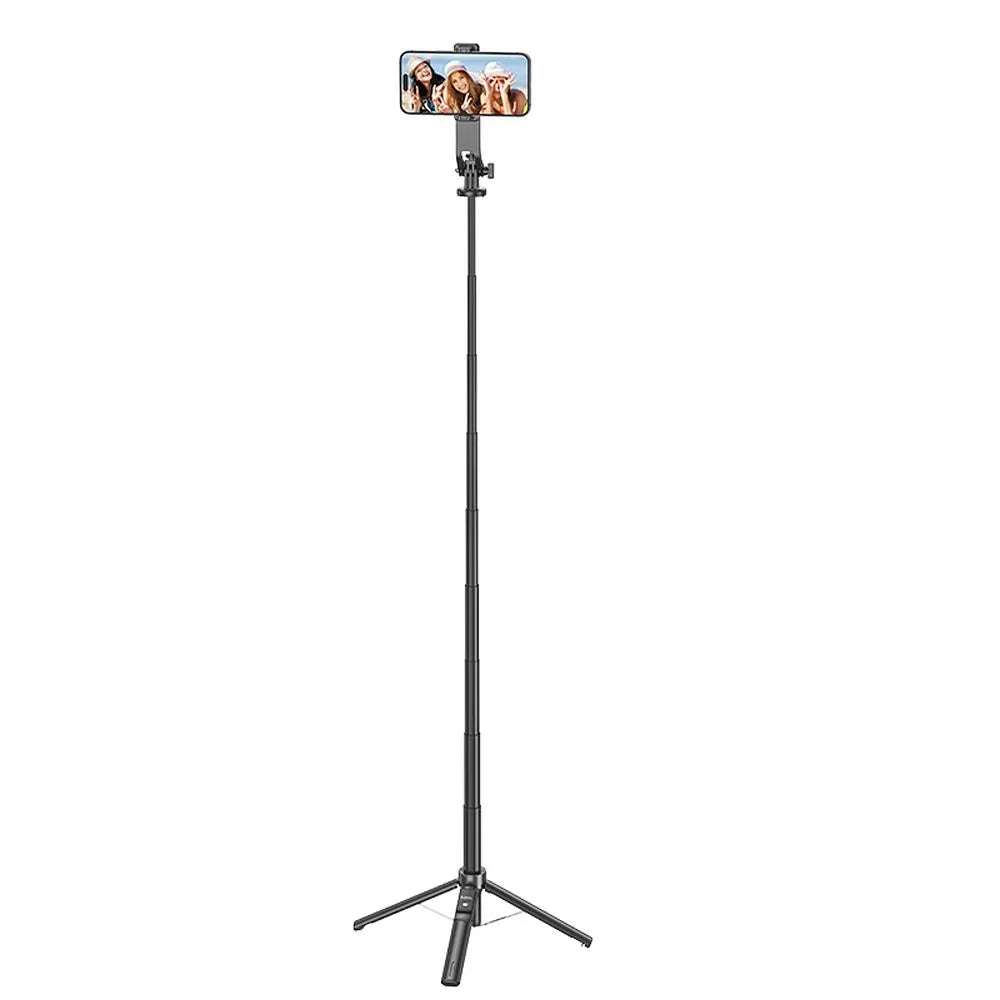 HOCO selfie stick s bežičnim daljinskim upravljačem i stativom K21 fekete
