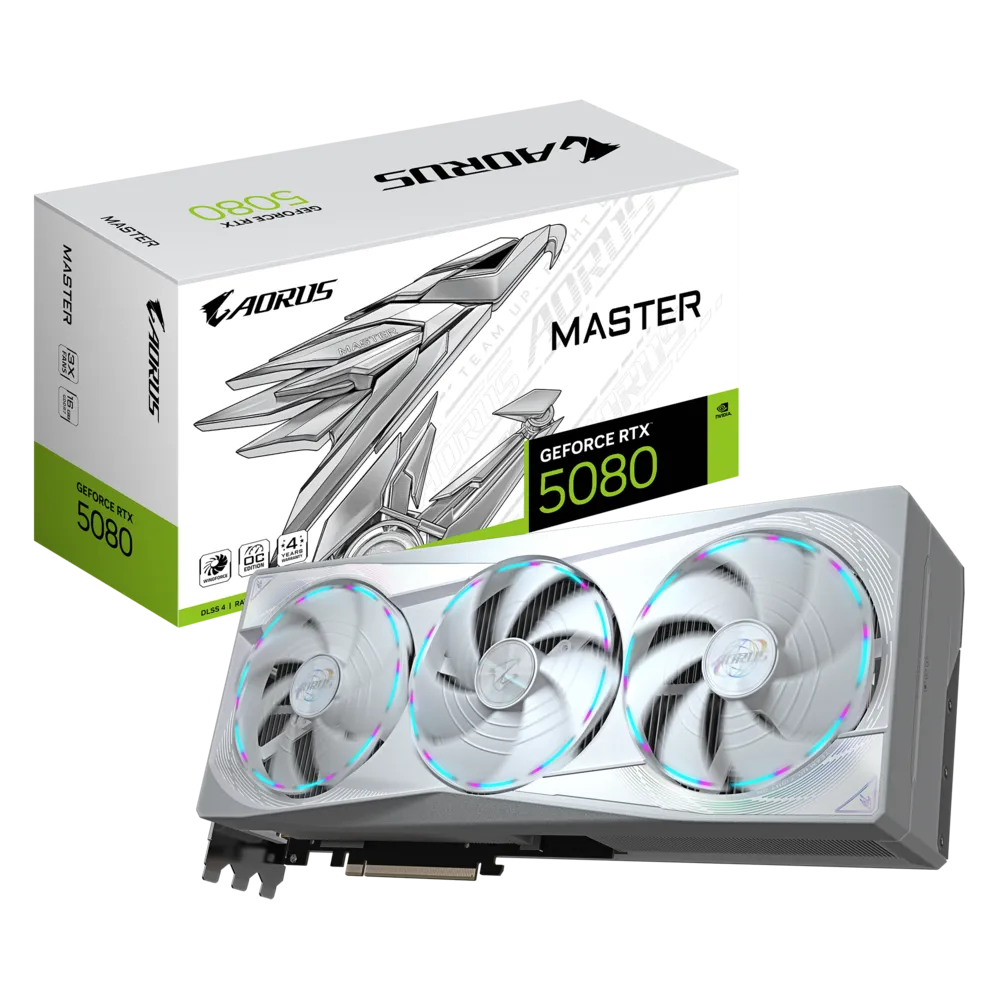 GIGABYTE AORUS GeForce RTX 5080 MASTER ICE 16G NVIDIA 16 GB GDDR7