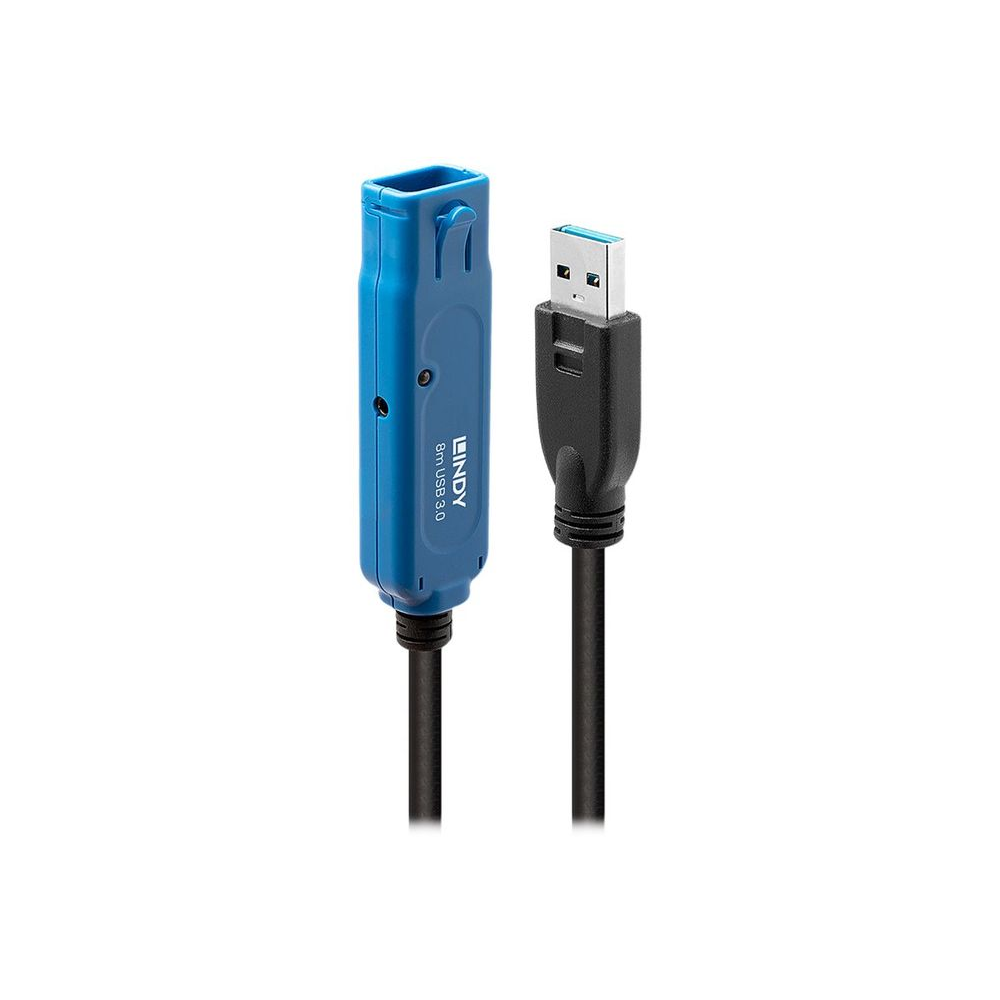 Lindy 43158 USB kabel 8 m USB 3.2 Gen 1 (3.1 Gen 1) USB A Crno