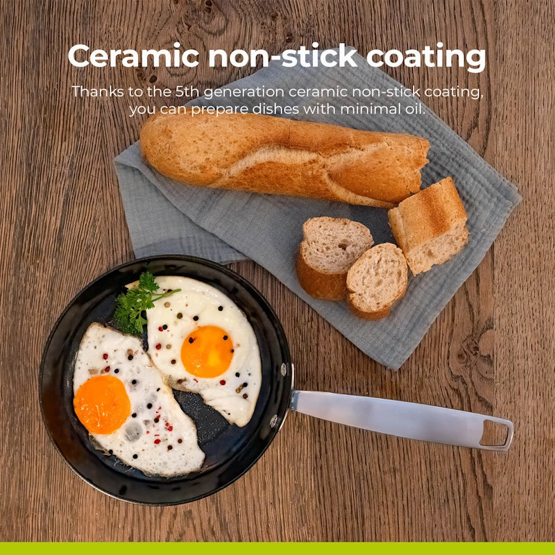 BE Living Tava Essential Black 28 cm troslojni nehrđajući čelik