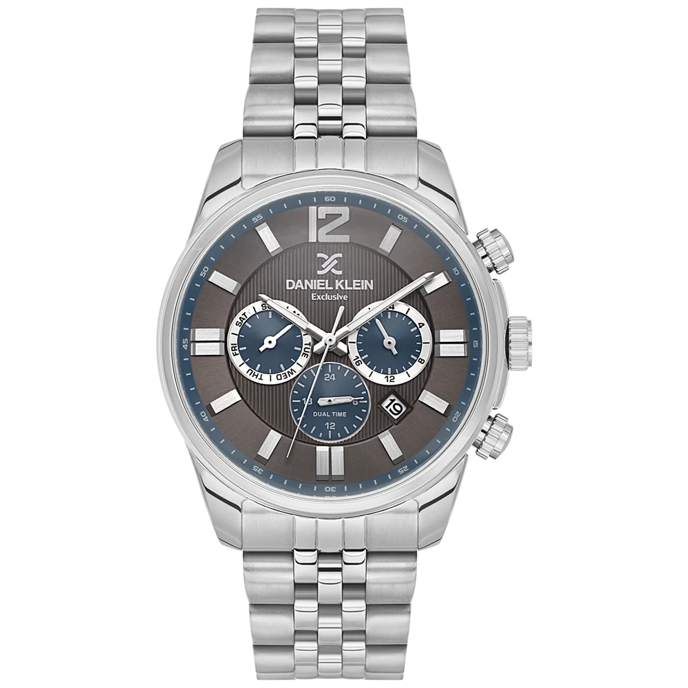 RUČNI SAT DANIEL KLEIN DK.6.14232 - Brojčanik smeđa, remen srebrna, kućište srebrna (3)