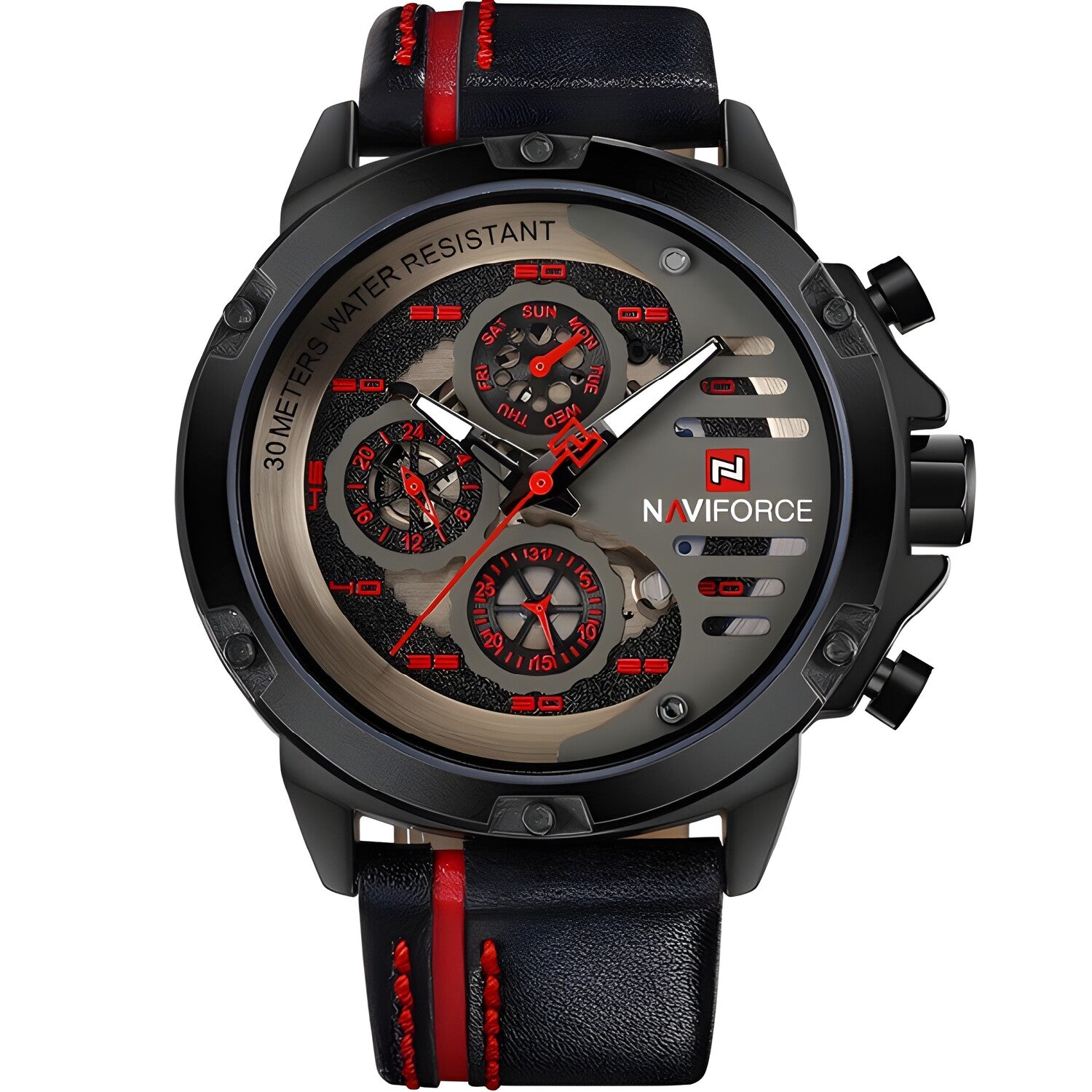 NAVIFORCE PR-2840 sat - Crna / Crvena KP2840
