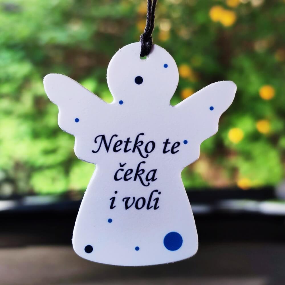 Autós kulcstartó - ANGEL  Vigyázz a sebességgel Š1231