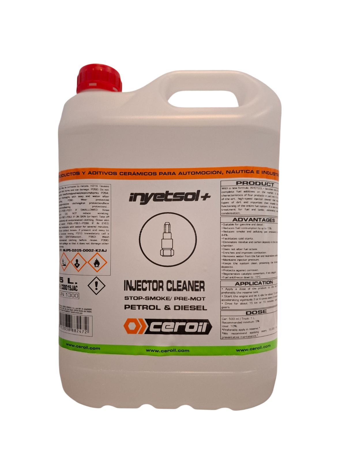 INYETSOL+ -Injektor tisztító adalék 5L