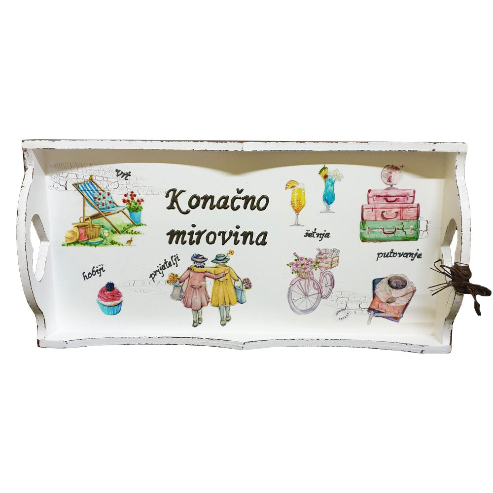 Ajándék nyugdíjba vonulásra! Tálca Š16120