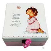 Unikatne kutije za krštenje, rođendan – Poklon koji čuva najposebnije uspomene djevojčica - 2. 16x16x10cm -16512