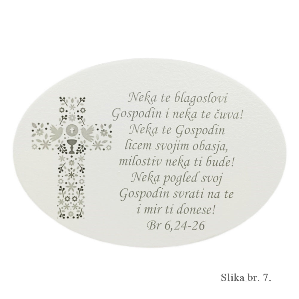 Unikatne slike s Anđelom i blagoslovom – Poklon za Krizmu, Prvu Pričest - 7. Srebrni križ - 15021
