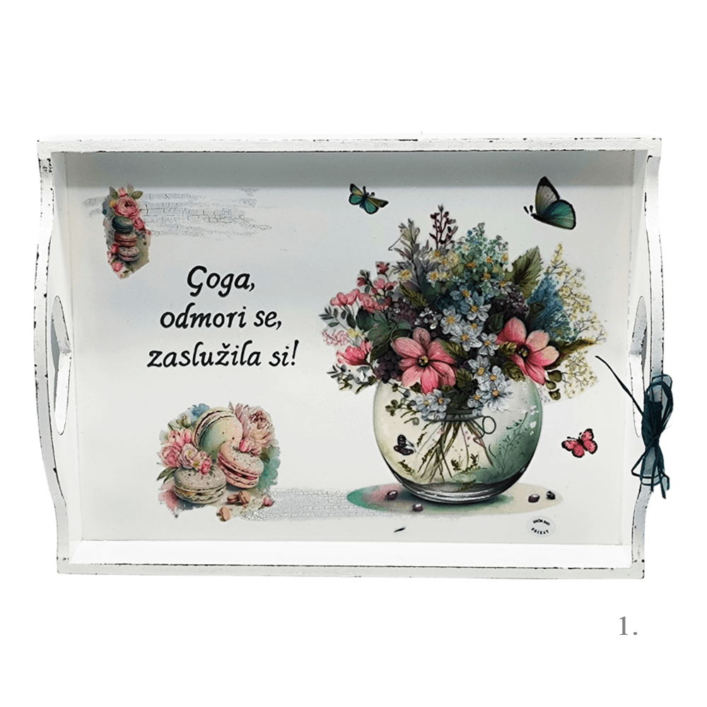 Personalizirani poslužavnici s porukom "Odmori se, zaslužila si!" – poklon za dušu i tijelo - 1. -16234