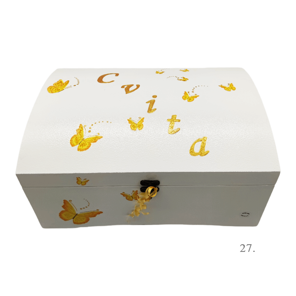 Kutija uspomena personalizirana imenom - poklon za rođenje, krštenje ili rođendan djeteta - 27. 25x35x17cm - 16730
