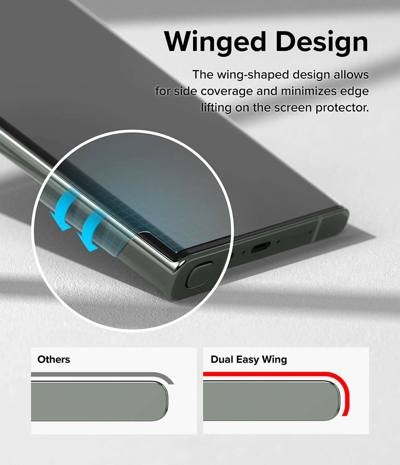 Ringke - Dual Easy WingFull (2 db) a Samsung Galaxy S23 Ultra-hoz - átlátszó
