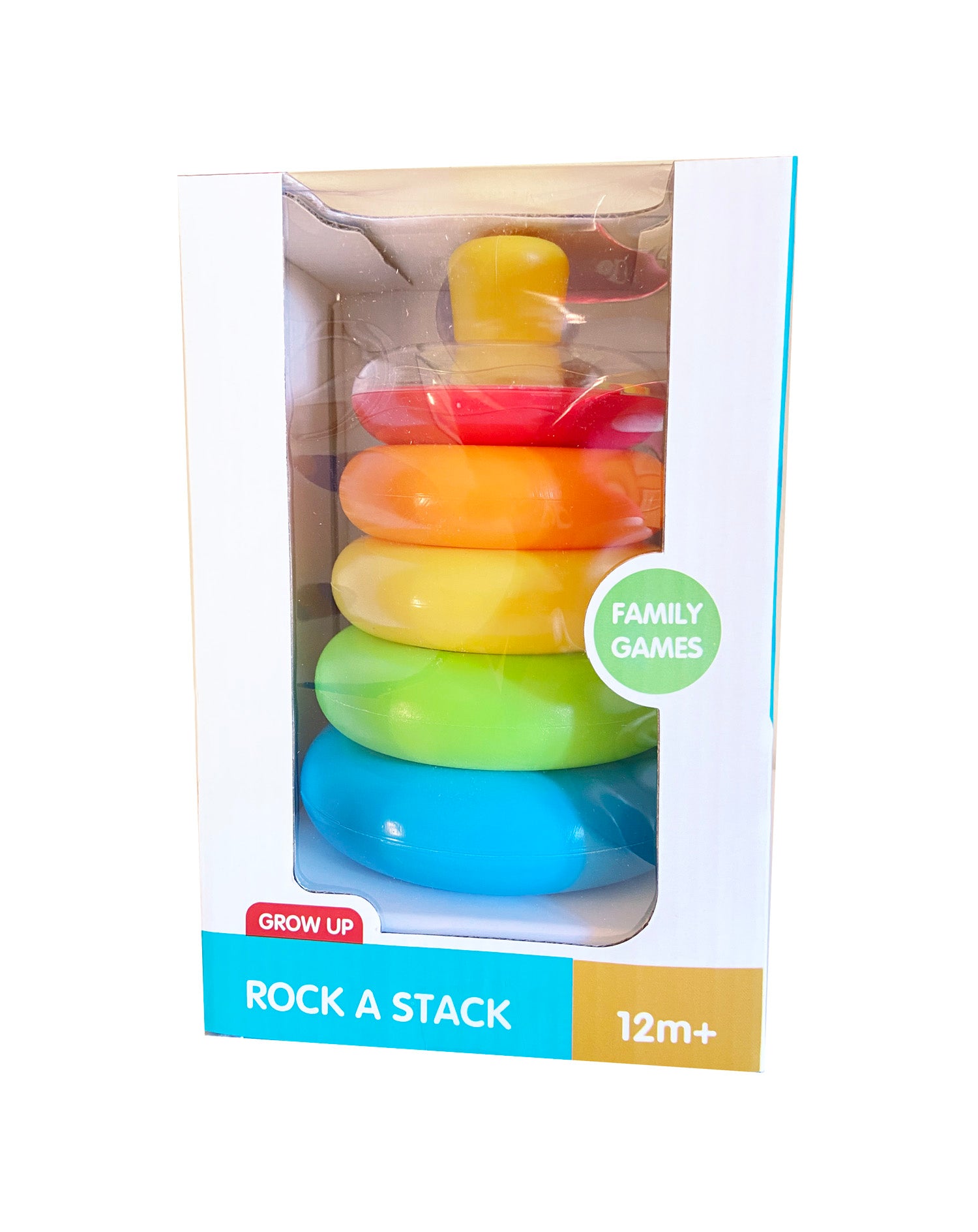 Toranj za slaganje s obručima Rainbow - igračka za bebe