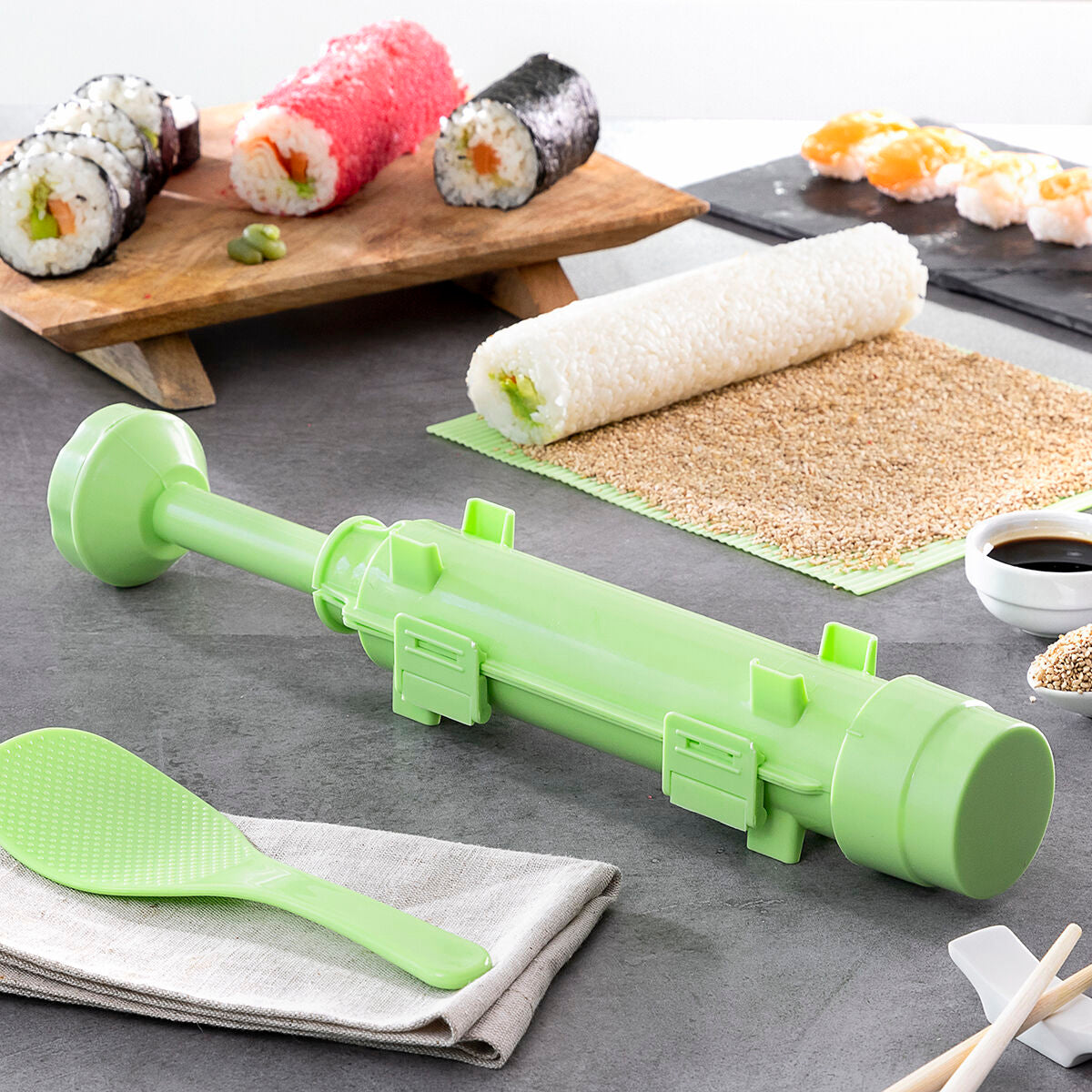 Set za sushi s receptima Suzooka InnovaGoods 3 Dijelovi