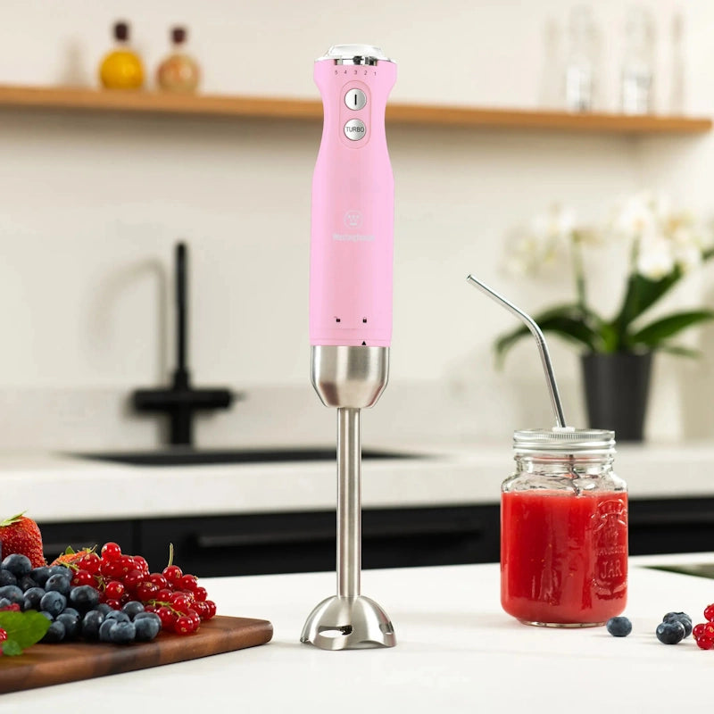 Westinghouse Retro Pink hand blender