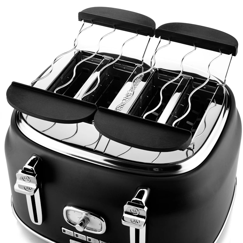 Westinghouse Retro Black 4 Slice toster