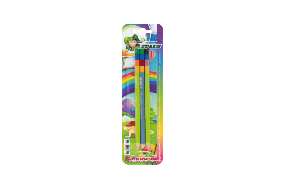 Drvene bojice Jolly Superstick RAINBOW, 3 kom u blisteru