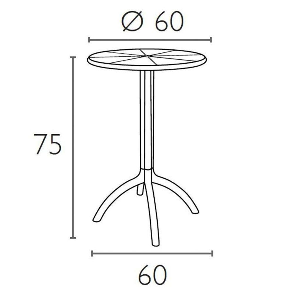 Terasz asztal — CONTRACT • 60 cm