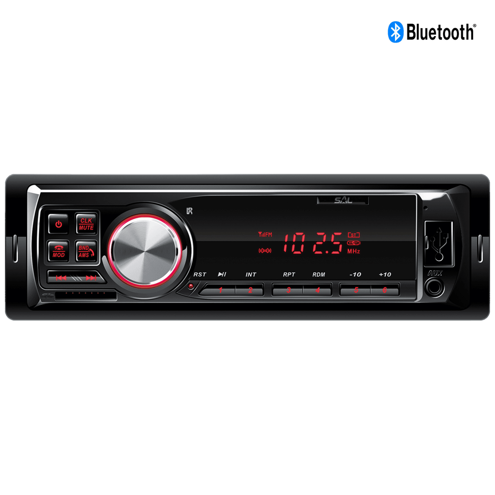 SAL Autórádió, 4 x 45W, BT, FM, USB/SD/AUX, távirányító - VBT 1100/RD