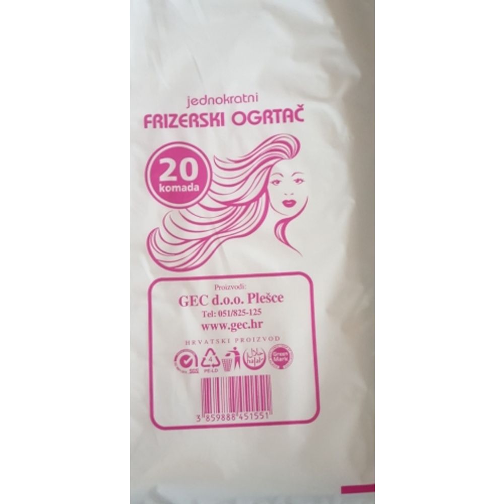 Egyszer használatos fodrász köpenyek - átlátszó