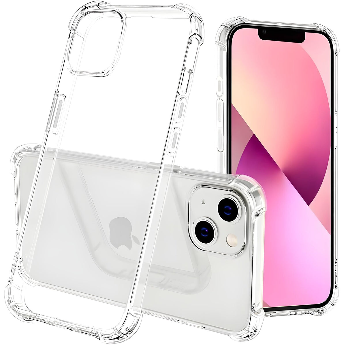 Silikonska futrola s ojačanim rubovima za Apple iPhone 13 Mini - Prozirna KP23600