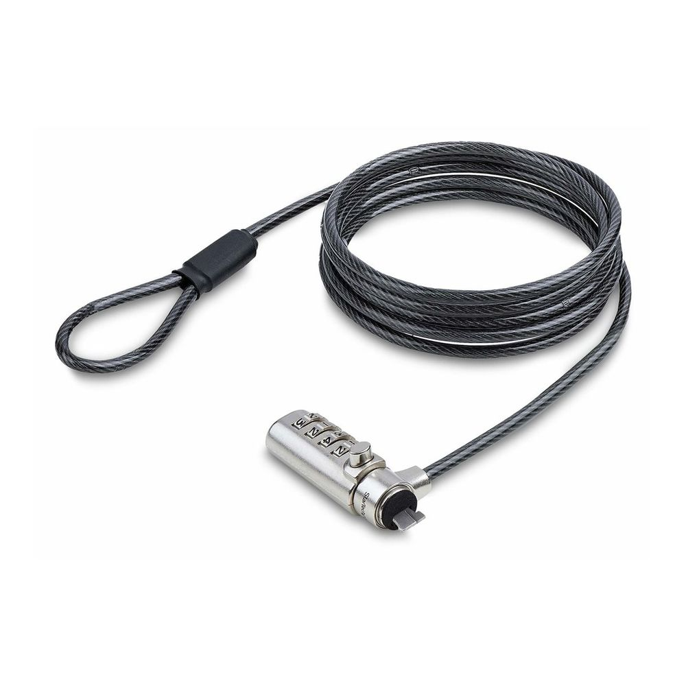 StarTech.com SSTDC4D-LAPTOP-LOCK kabelske brave Crno, Srebro 2 m