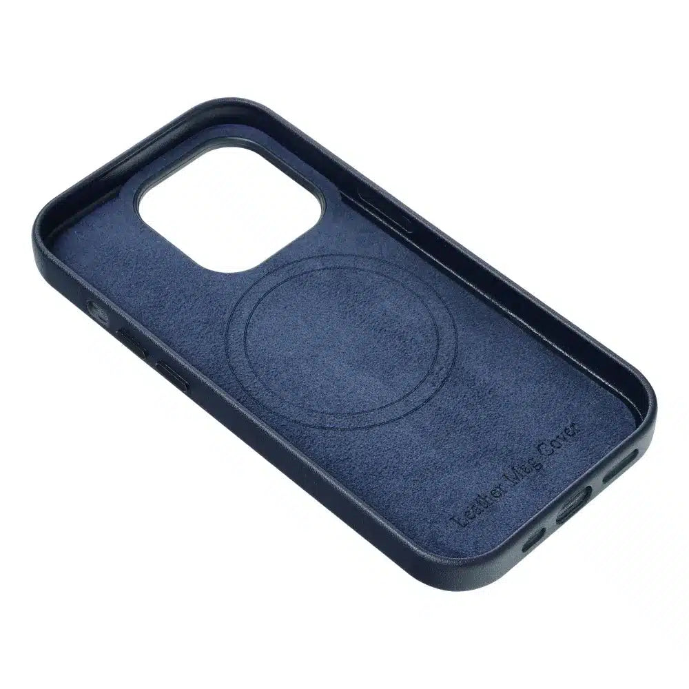 Kožna maska Mag Cover za iPhone 14 Pro plava