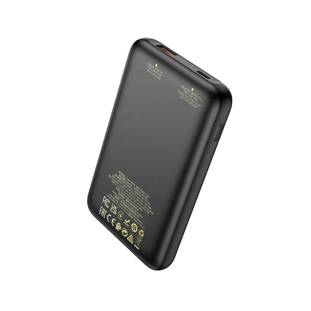 HOCO powerbank 10.000 mAh PD QC3.0 3A 22.5W Q21 crni