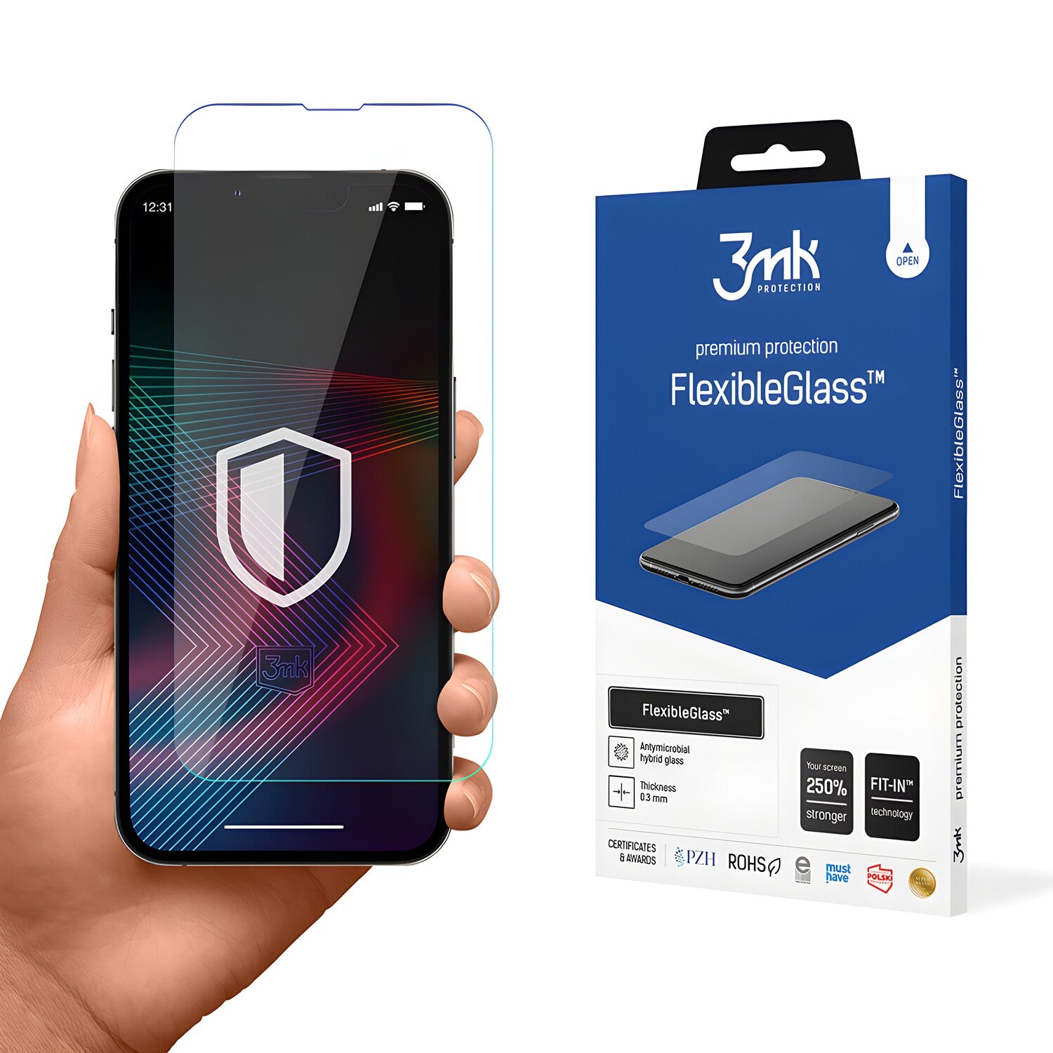 Zaštitno hibridno staklo 3mk FlexibleGlass za Apple iPhone 14/iPhone 14 Pro - Prozirna KP22711