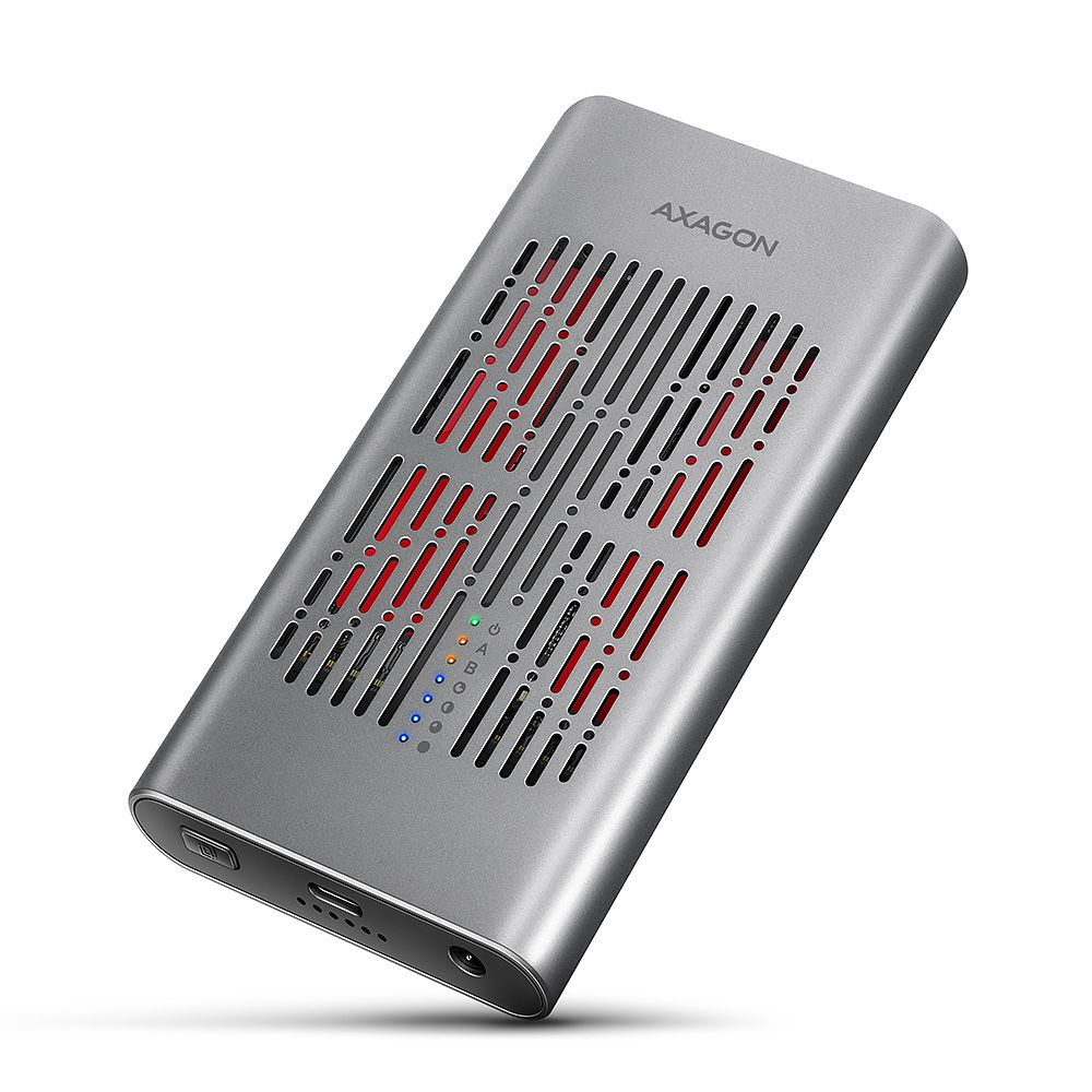 Axagon EEM2-20GD priključna stanica za disk za pohranu podataka USB 3.2 Gen 2 (3.1 Gen 2) Type-C Crno, Sivo