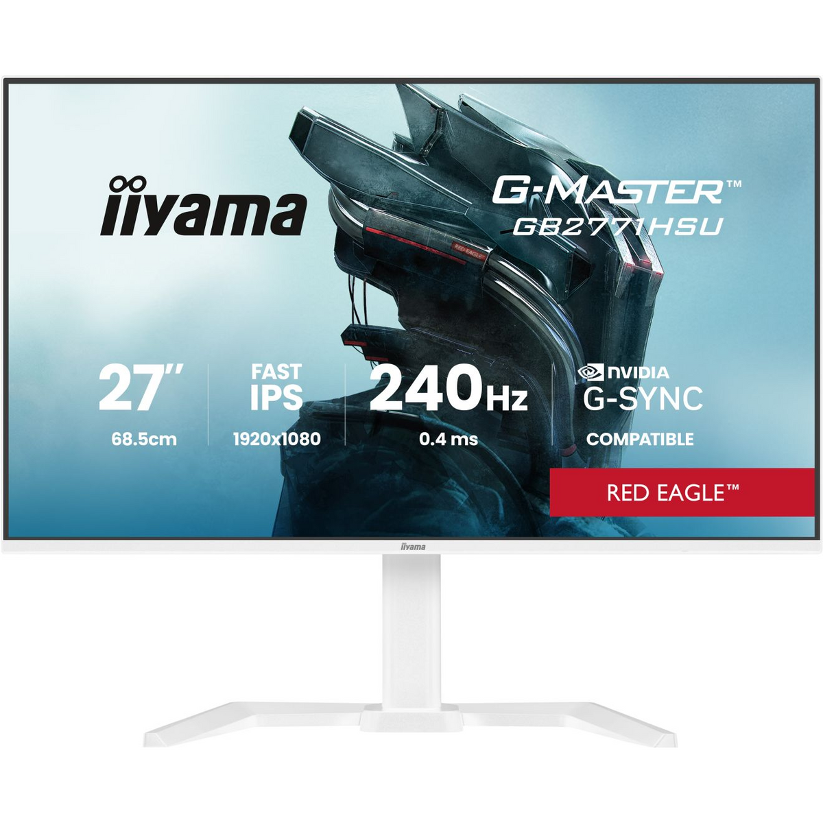 iiyama G-MASTER GB2771HSU-W1 računalni monitor 68,6 cm (27") 1920 x 1080 pikseli Full HD LCD Bijelo