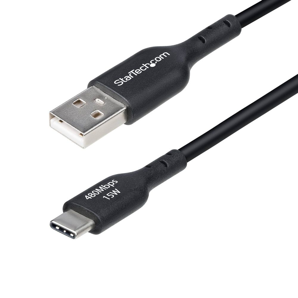 StarTech.com USB2AC2MNC USB kabel USB 2.0 2 m USB A USB C Crno