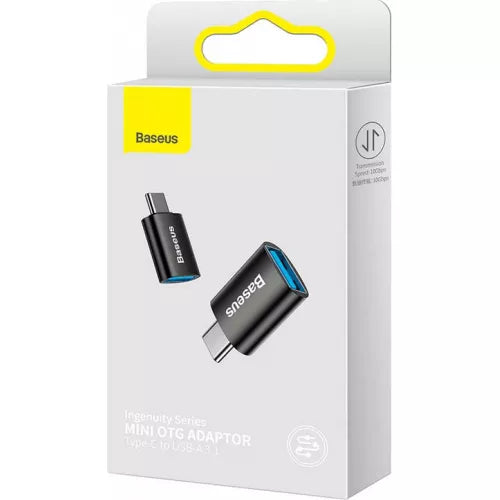 BASEUS INGENUITY USB-C NA USB-A ADAPTER OTG (CRNI)