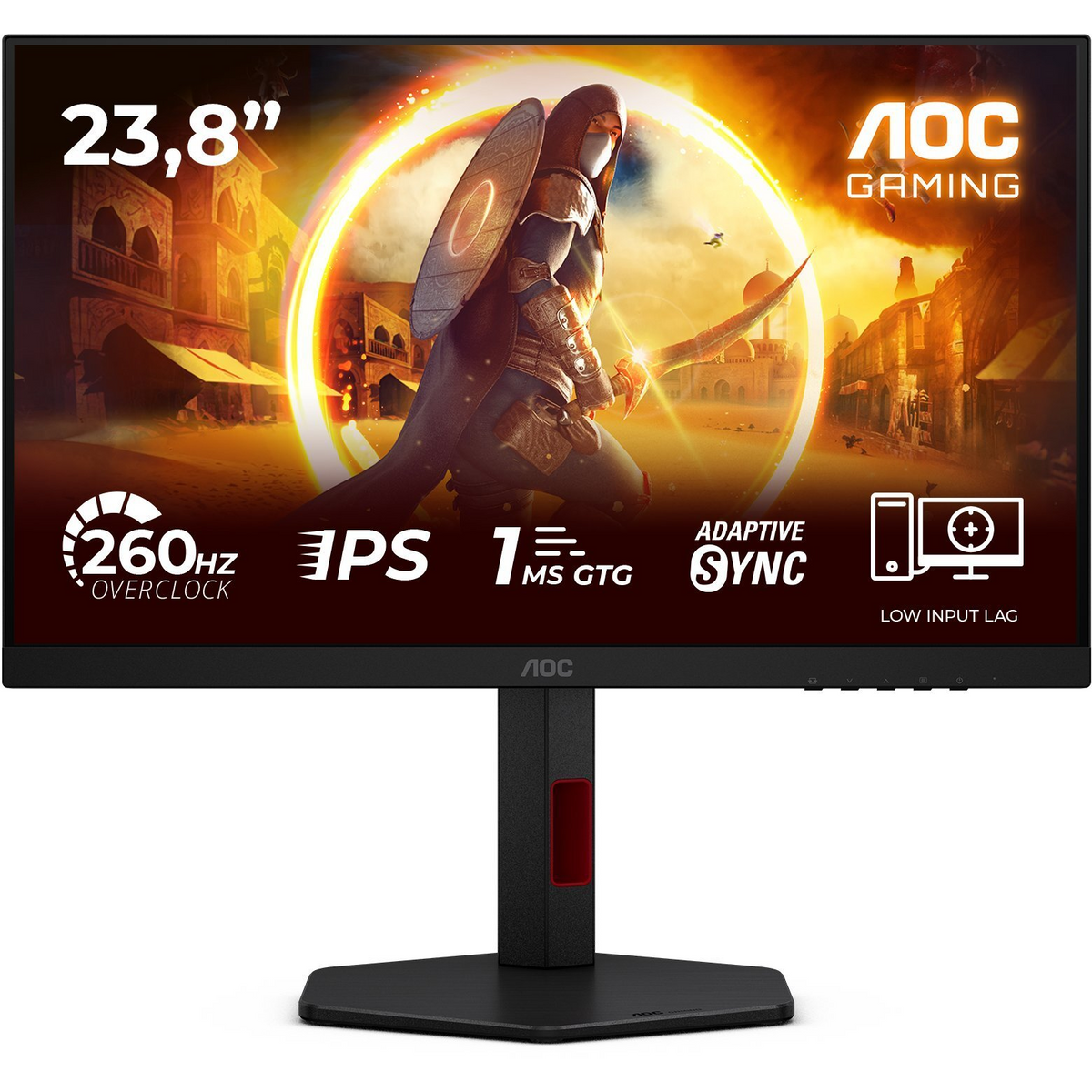 AOC G4 24G4ZR računalni monitor 60,5 cm (23.8") 1920 x 1080 pikseli Full HD LED Crno, Crveno