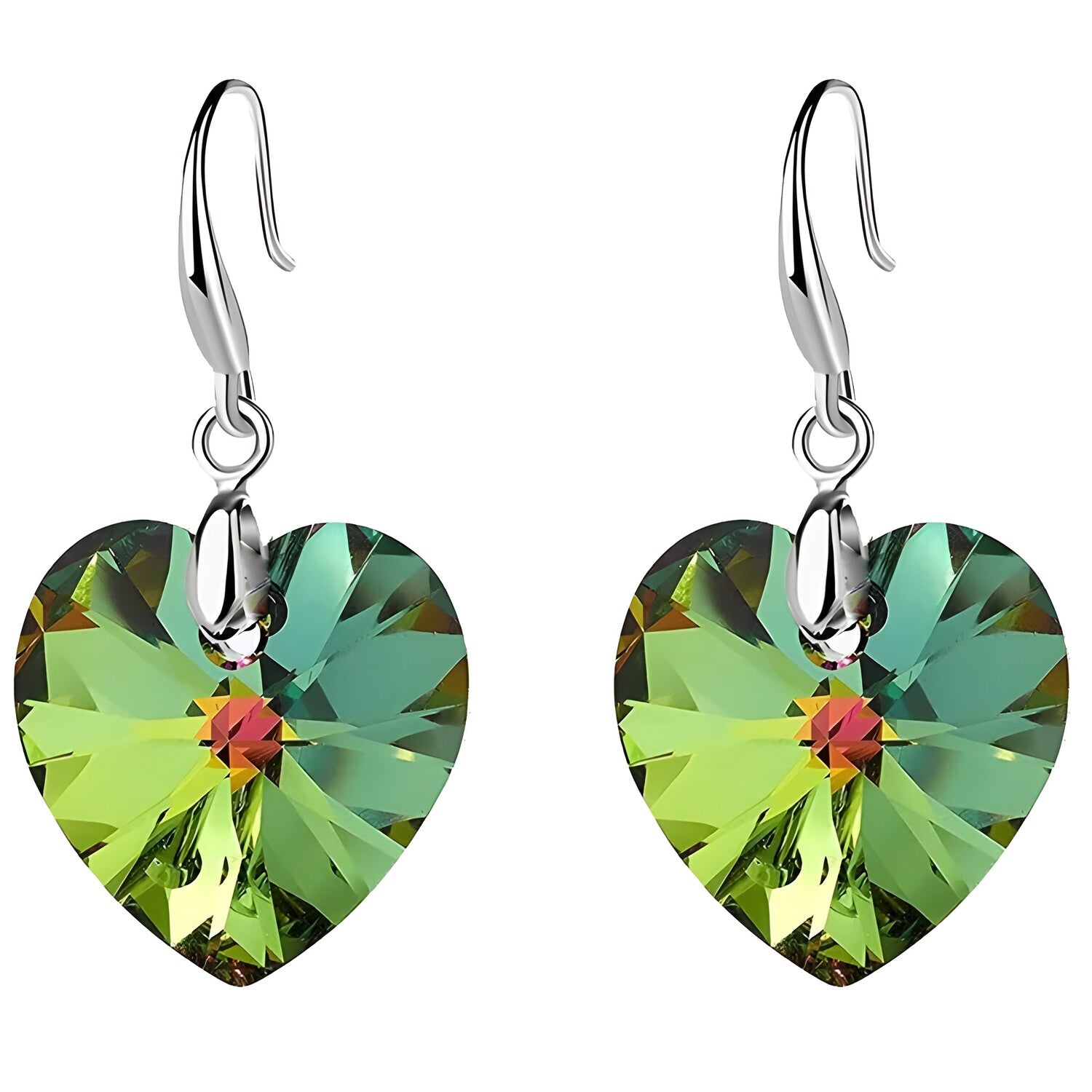 Naušnice Beautiful Heart - Zelena KP29813